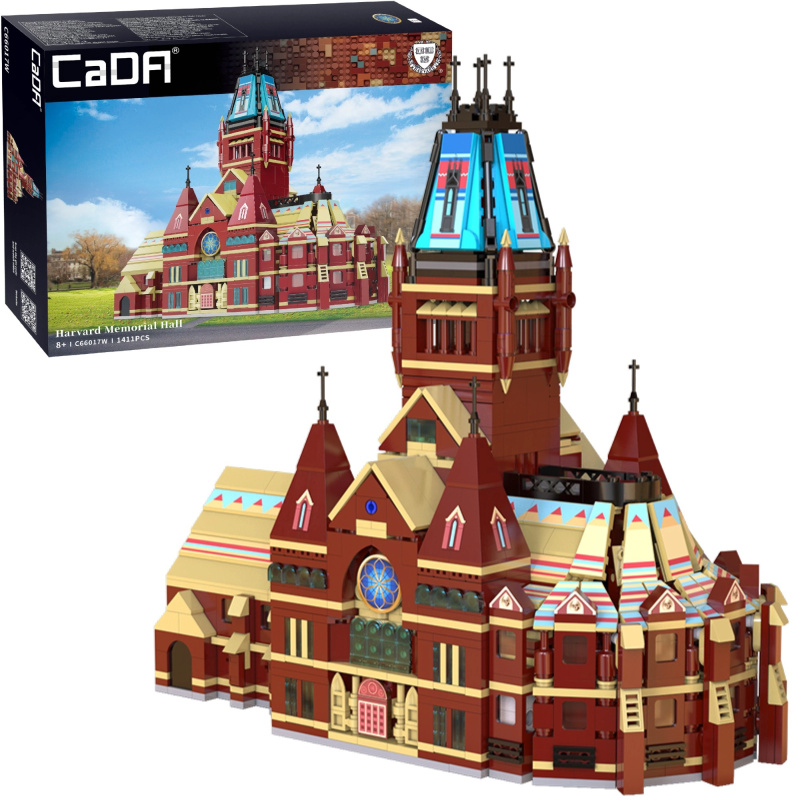 Stavebnice CaDA Harvard Memorial Hall – budova univerzity, 1411 dílků