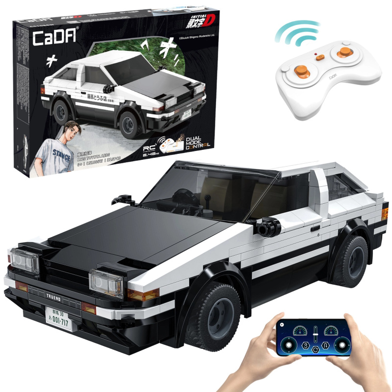 Stavebnice CADA RC auto TOYOTA AE86 Trueno Initial D 1:20, 325 dílků