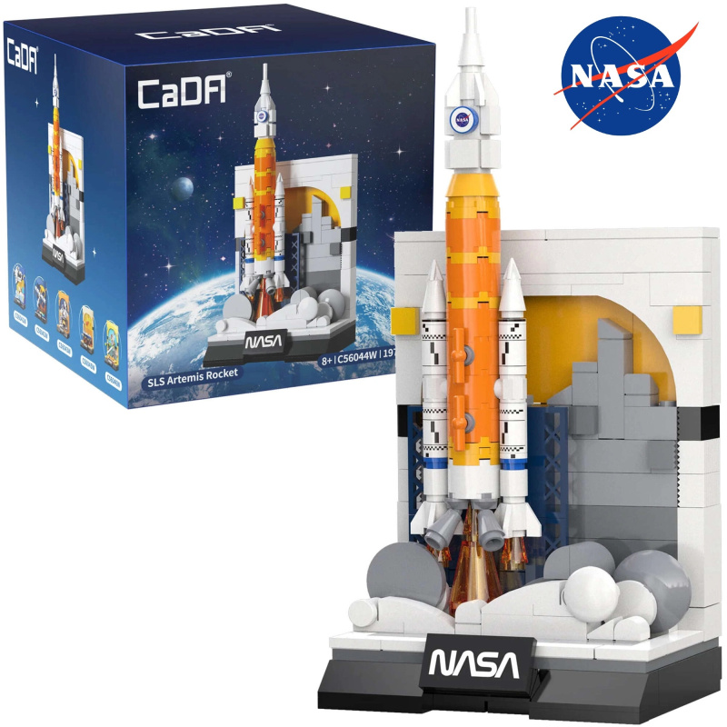 Stavebnice CaDA NASA raketa SLS ARTEMIS – výstavní model 197 dílků