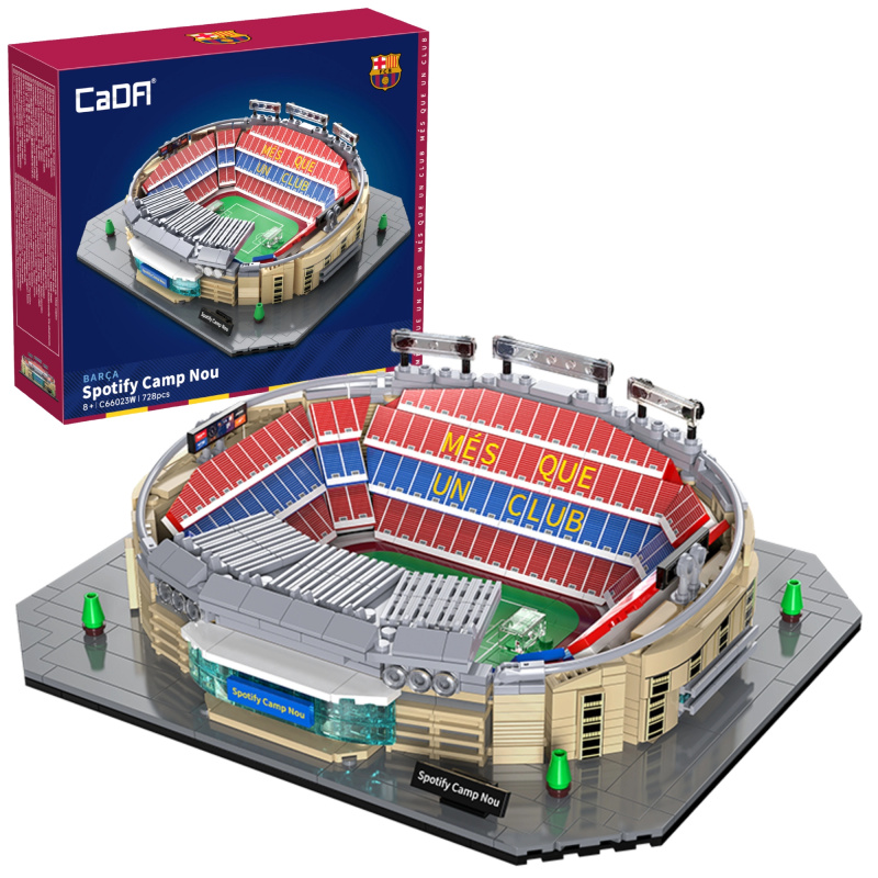 Stavebnice CaDA stadion SPOTIFY CAMP NOU – licencovaný model FC BARCELONA, 728 dílků