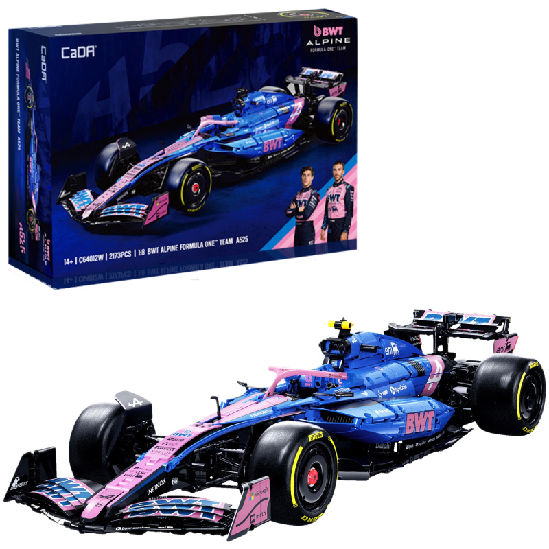 Stavebnice CaDA BWT ALPINE F1 A525 – závodní monopost 1:8, 2173 dílků