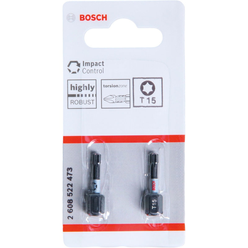 Bosch Šroubovací bit PRO Impact T15, 25 mm, 2 ks