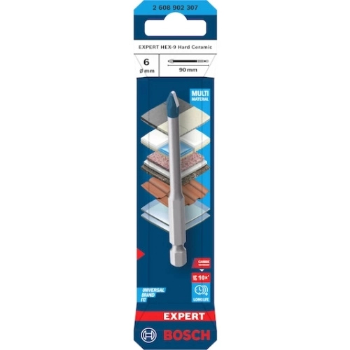 Bosch Vrták EXPERT HEX-9 Hard Ceramic pr. 6 x 90 mm (2 608 902 307)