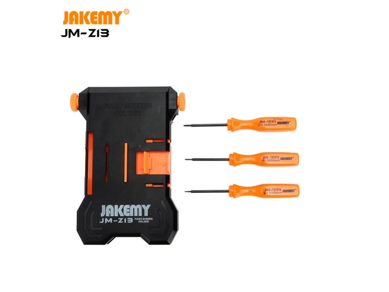 Servisní montážní držák na opravu telefonů Jakemy + šroubováky - 1 kus