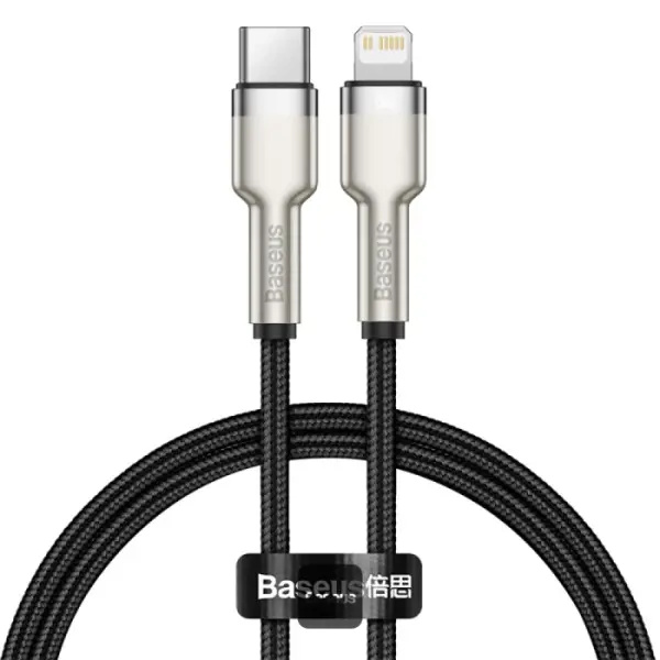 Baseus kabel USB-C PD / Apple Lightning 20W / 0,25m CATLJK-01 Černá