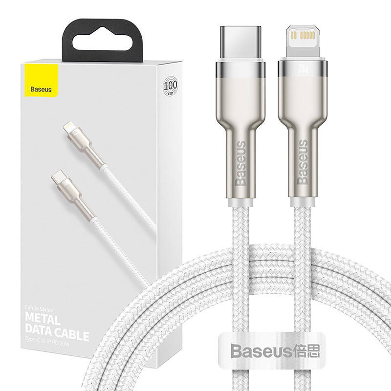 Baseus Datový kabel Cafule USB-C/Lightning PD 20W 1m bílý