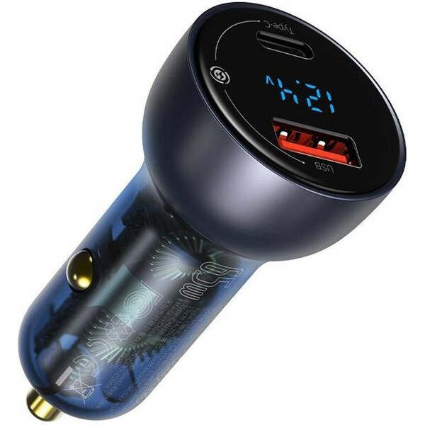Baseus CCKX-C0A autonabíječka 65W Tmavě modrá