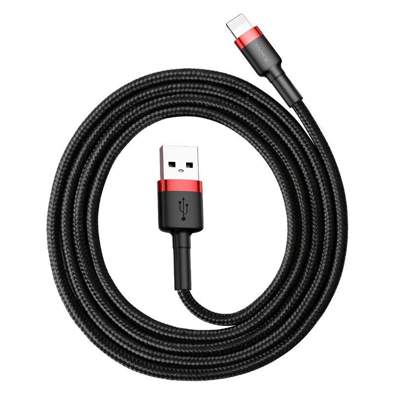 Baseus datový kabel Cafule Lightning 2m 1,5A červeno-černý