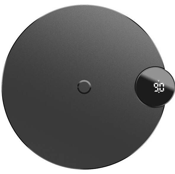 Bezdrátová rychlá nabíječka pro iPhone - BASEUS, Digtal LED Display Black