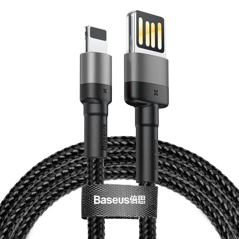 Baseus Cafule Lightning Double Sided USB kabel (1.5A) šedý/černý