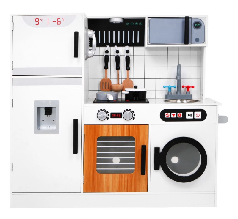 RKToys Dřevěná kuchyňka White/Wood