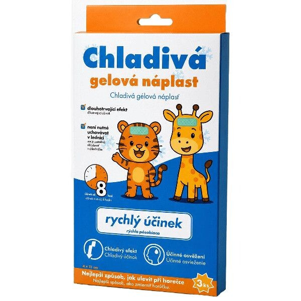 Chladivá gelová náplast 4x11cm 3ks