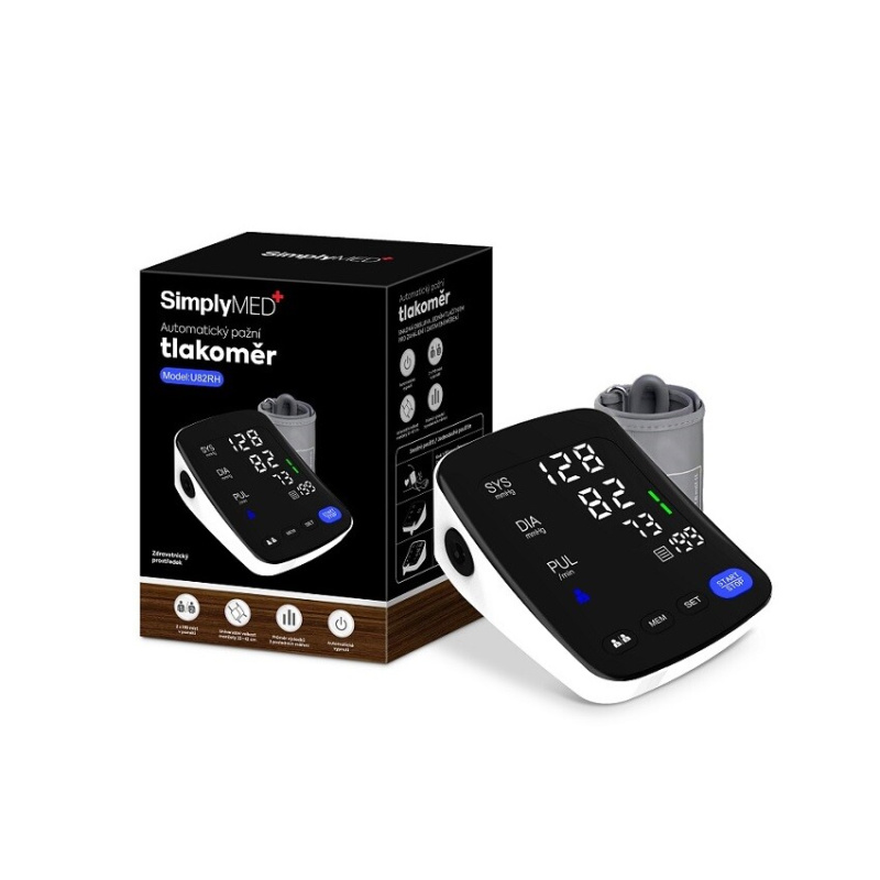 SIMPLYMED Automatický pažní digitální tlakoměr U82RH