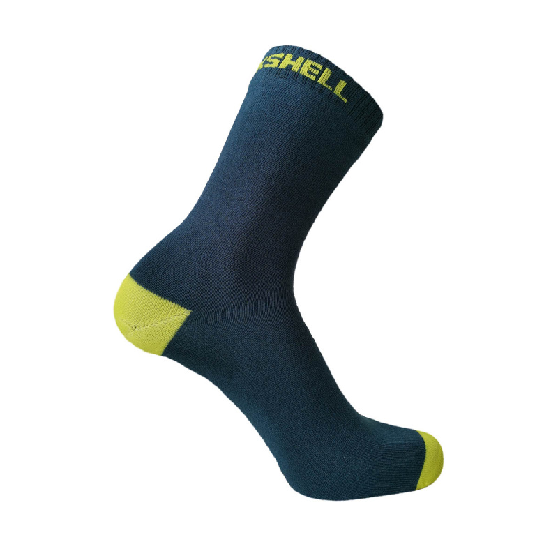 Nepromokavé ponožky DexShell Ultra Thin Crew Navy-Lime M (39-41)