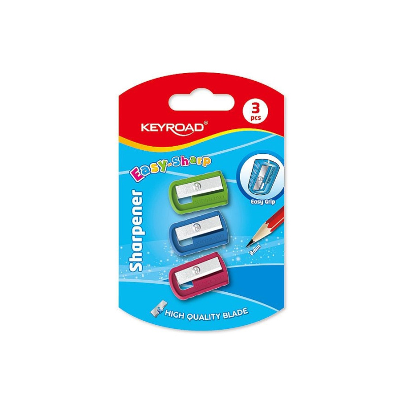 Ořezávátko KEYROAD Slim - 3ks blistr, plastové