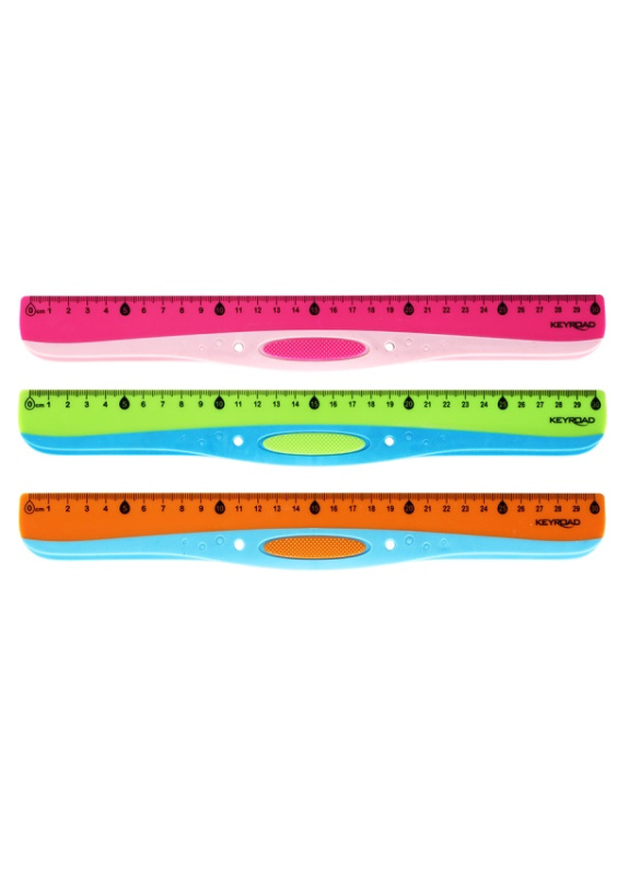 Pravítko KEYROAD Easy Liner, 30cm, závěs, asort KEYROAD