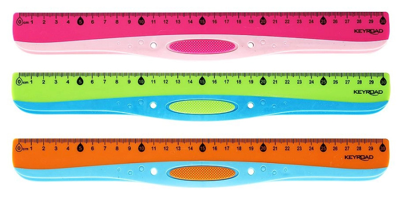 Pravítko KEYROAD Easy Liner, 30cm, závěs, asort KEYROAD