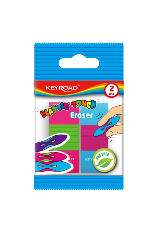 Pryž KEYROAD Elastic Touch, 2 ks sáček, asort KEYROAD