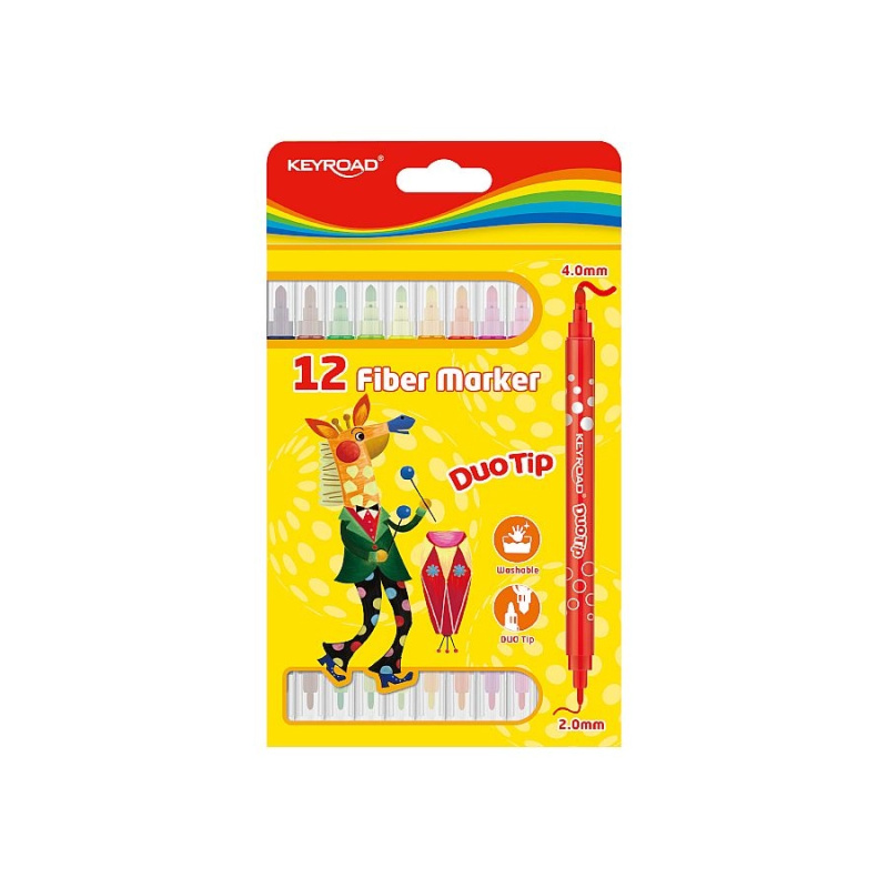 Popisovače KEYROAD Duo 12ks KEYROAD