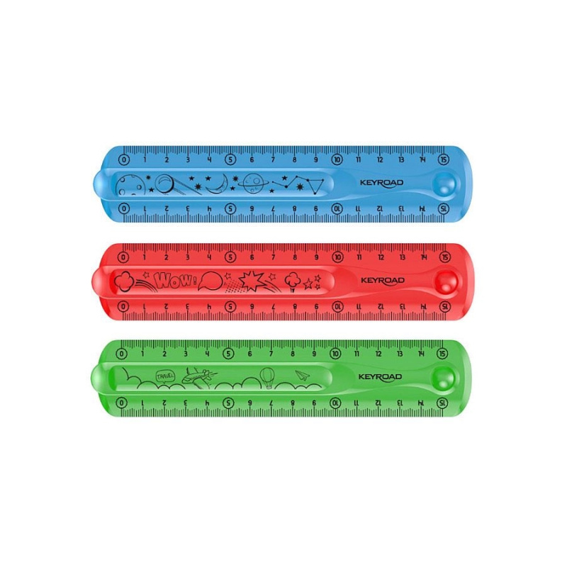 Pravítko KEYROAD Flexi, 15cm, asort KEYROAD