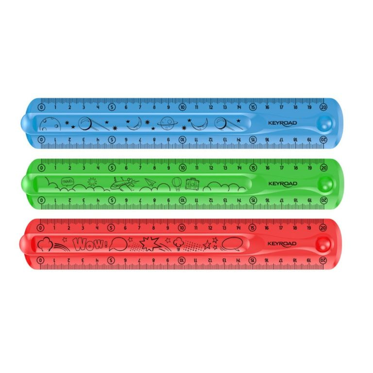 Pravítko KEYROAD Flexi, 20cm, asort KEYROAD