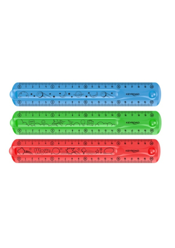 Pravítko KEYROAD Flexi, 20cm, asort KEYROAD