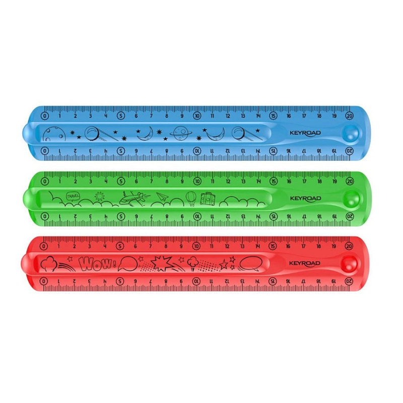 Pravítko KEYROAD Flexi, 20cm, asort KEYROAD