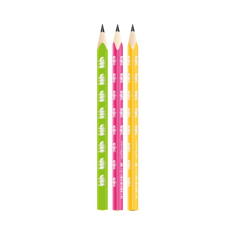Grafitové tužky KEYROAD Neon JUMBO - trojhranné HB, 6 ks