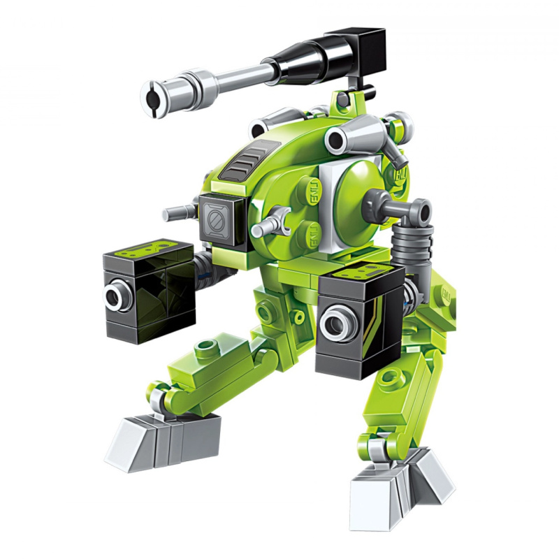 Qman Pioneer Police Apocalypse – robot s vysokovýkonným dělem, stavebnice 75 dílků