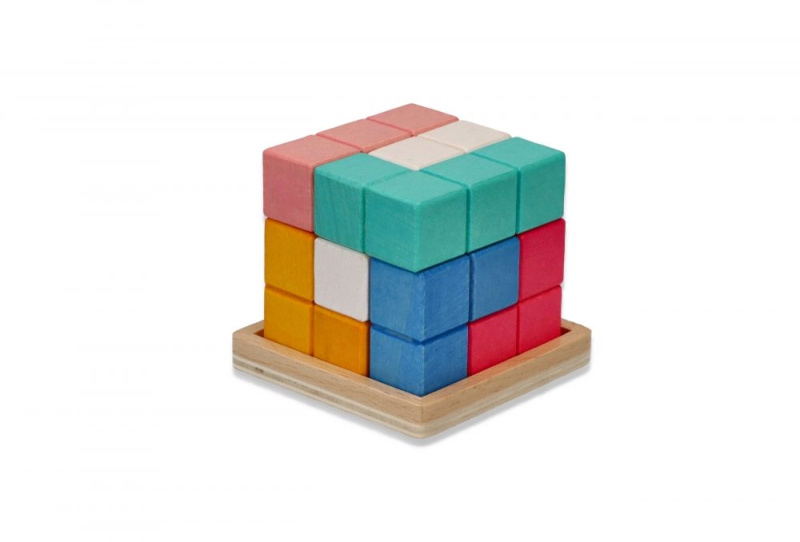 Adam Toys dřevěná kostka tetris