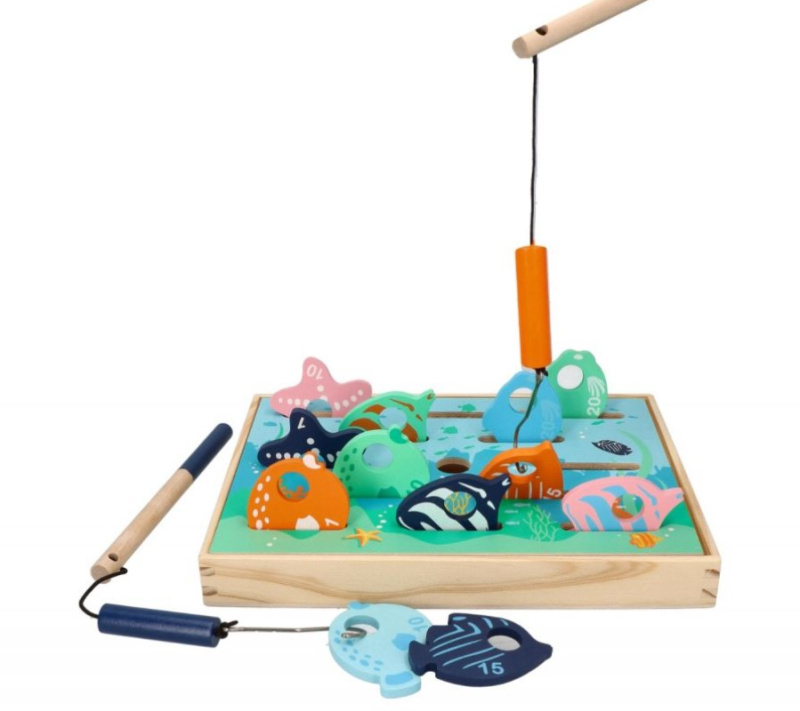 Adam Toys Edukační hra vkládačka Chyť rybičku