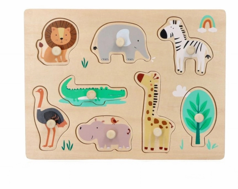 Adam Toys edukační vkládačka s úchyty Safari