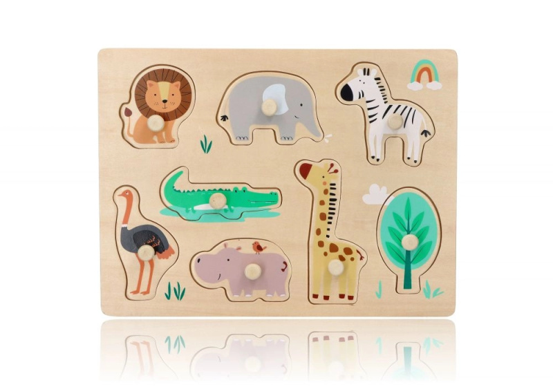Adam Toys edukační vkládačka s úchyty Safari