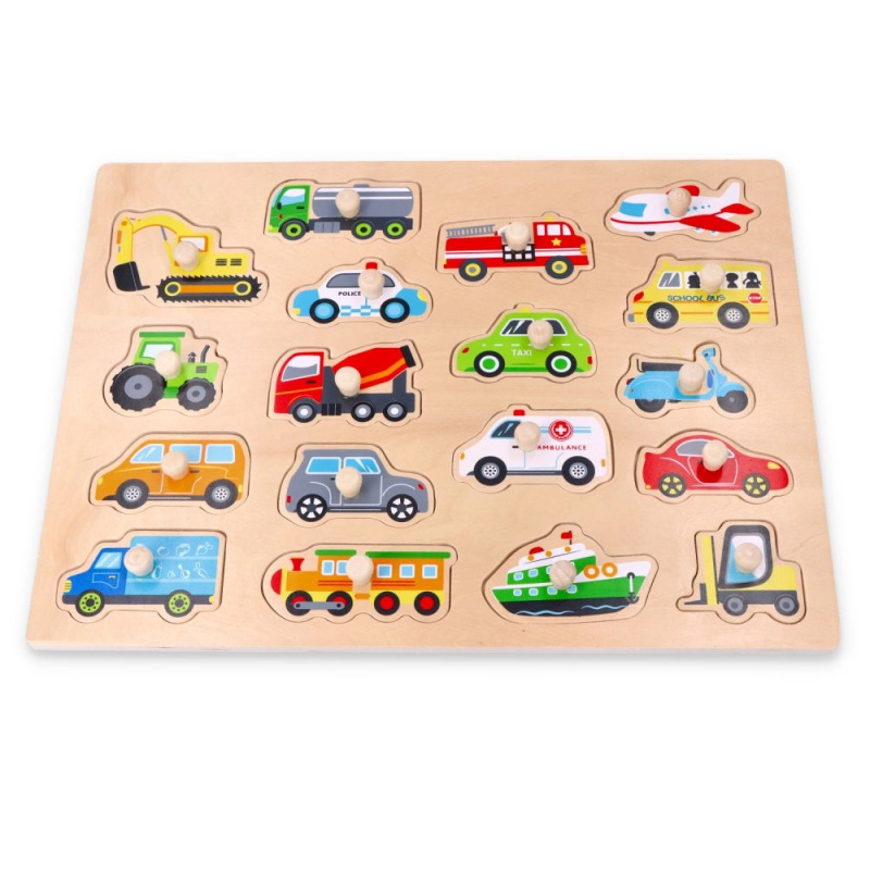 Lelin edukační vkládačka puzzle dopravní prostředky
