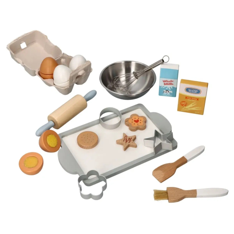 Lelin pastelová čajová souprava ze dřeva pro děti