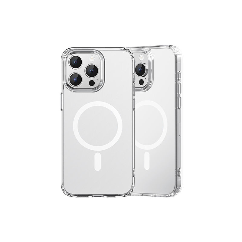 Prémiový gelový MagSafe obal Recci RPC-A121 pro iPhone 14 PLUS - Transparentní