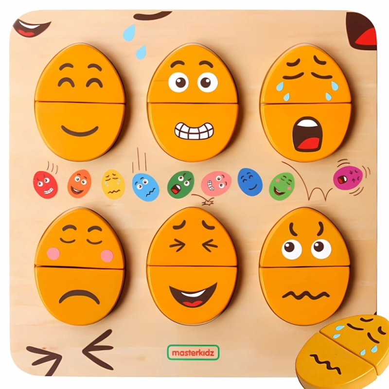 Masterkidz dřevěná tabule pro výuku emocí