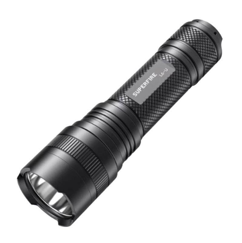 Svítilna Superfire L6-U – 1480 lm, 330 m, 5 režimů, 20W, USB-C