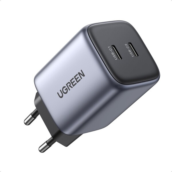 UGREEN 90573 Nexode USB-C+USB-C 45W PD Charger (25W+20W) Šedá