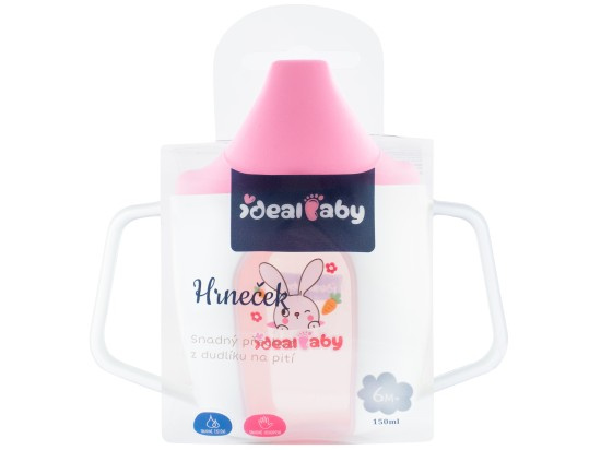 Ideal Baby Hrneček 6m+ růžový 150 ml