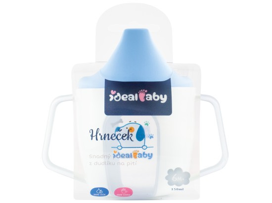 Ideal Baby Hrneček 6m+ modrý 150 ml