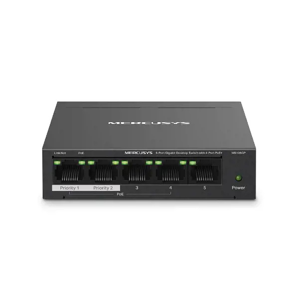 Mercusys MS105GP switch Černá