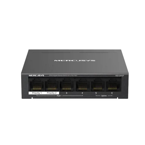 Mercusys MS106GP 6xGb desktop switch 4xPoE+
