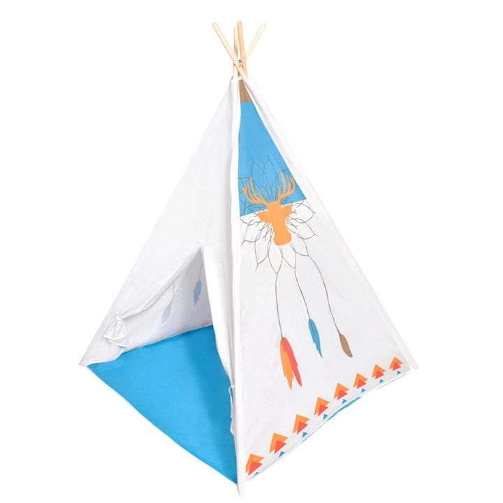 Ecotoys Teepee modro-bílý 8177