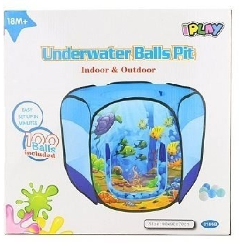 iPlay Stan s kuličkami Podmořský 90 x 90 x 70 cm