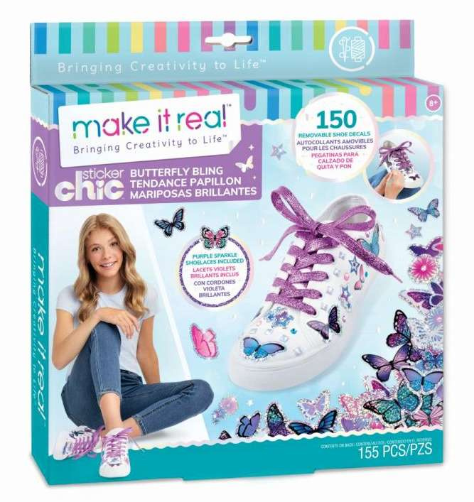 Make it real dekorativní samolepky na boty butterfly bling