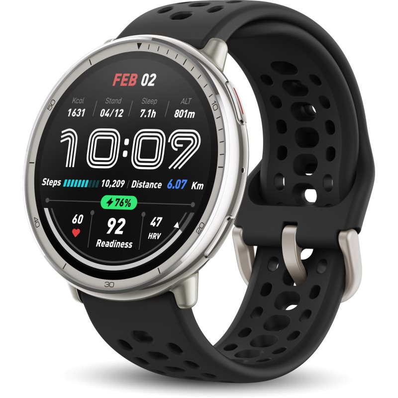 Amazfit Active 2 Black Sport Silicone (Round) Černá