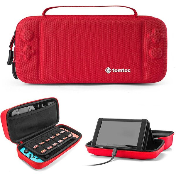 Tomtoc cestovní pouzdro Nintendo Switch červené