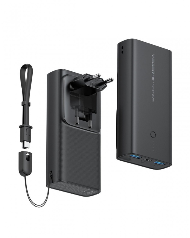 Externí baterie (POWER BANK) VEGER ACE100 - 10 000mAh Quick Charge PD20W (W1146)