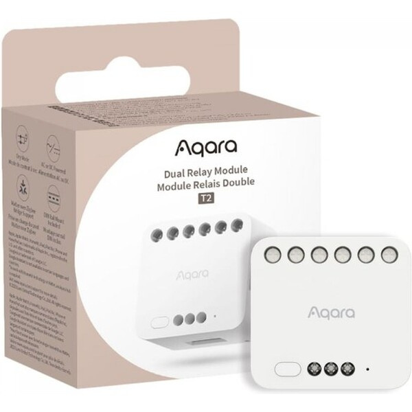 AQARA Dual Relay Module T2 (DCM-K01) - Zigbee 3.0 dvojitý relé modul Bílá